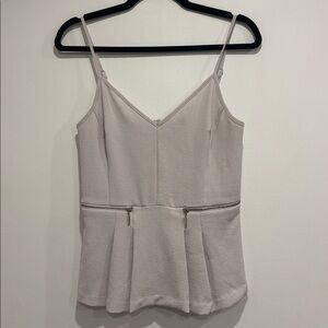 Dynamite Light Gray Textured Top